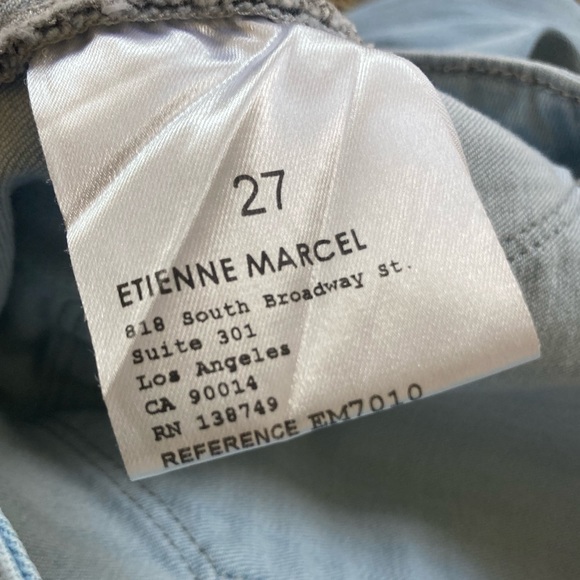 Etienne Marcel light wash denim with red zippers - Picture 9 of 11